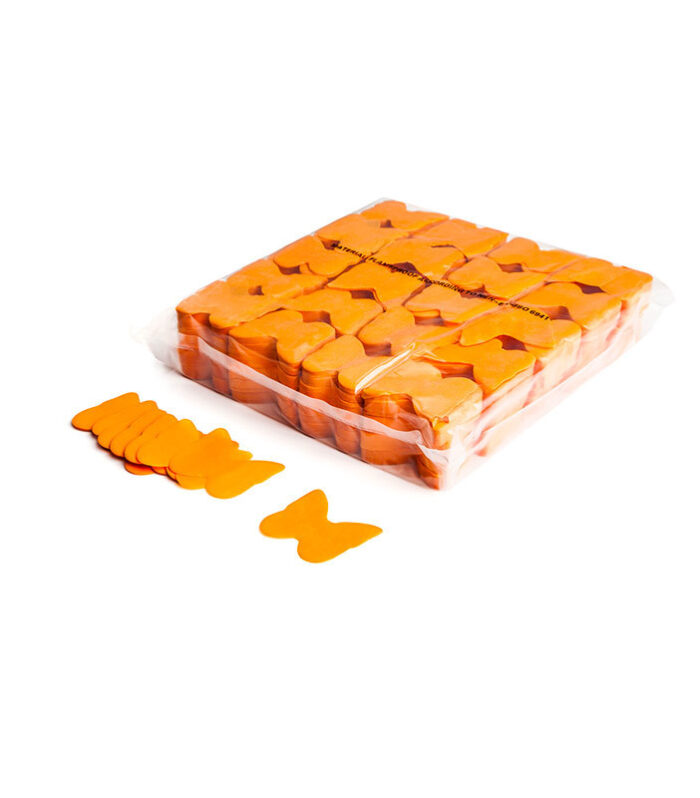 TCM FX - Lassú esésű Konfetti Pillangó Ø 55mm - Narancssárga - 1 kg